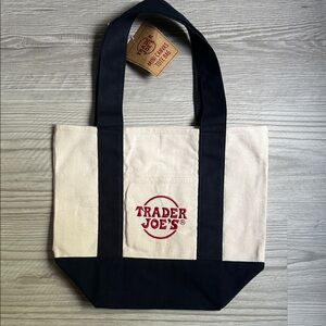 🛍️ Mini Canvas Tote Navy Blue Limited Edition Trader Joe’s